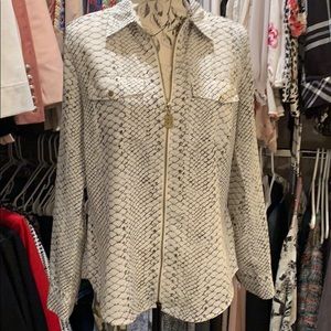 Michael Kors zip front blouse